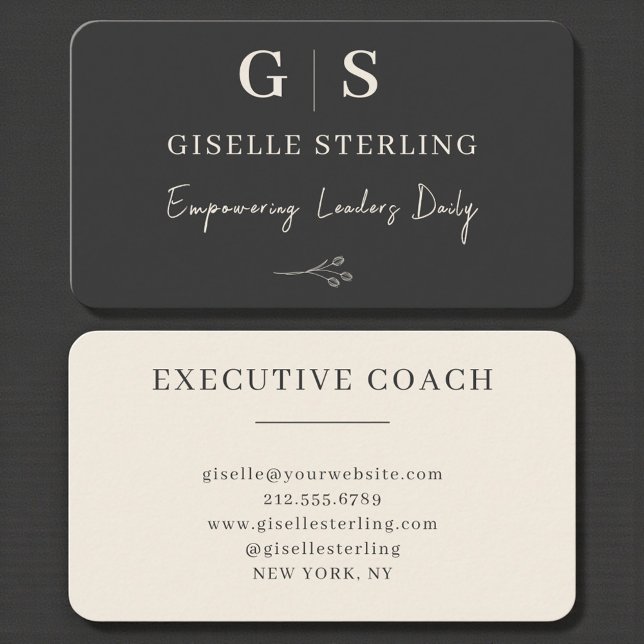 Executive Coach Schwarz Professional Visitenkarte (Von Creator hochgeladen)