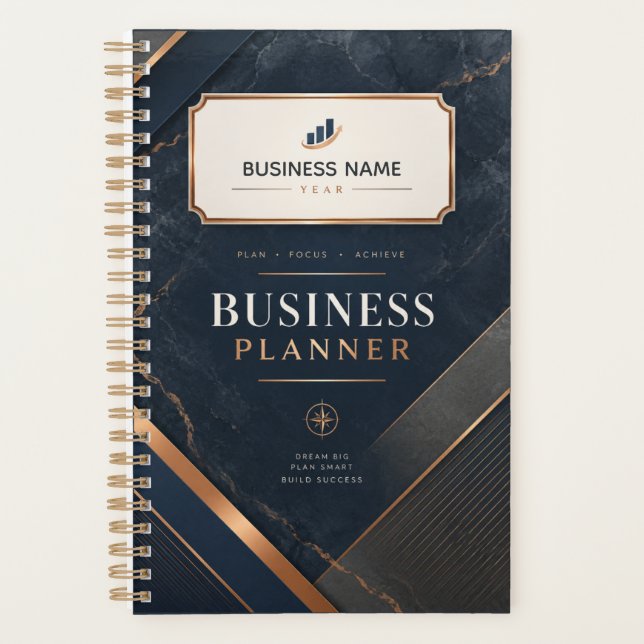 Executive Custom Business Planner | Minimalist Nav Planer (Vorderseite)