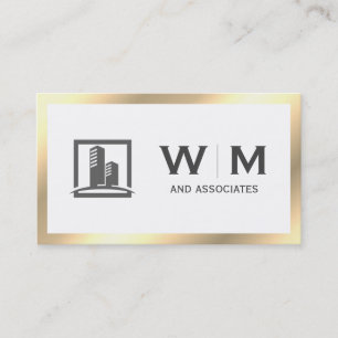 Executive Gold Classic Monogramm Unternehmen Visitenkarte
