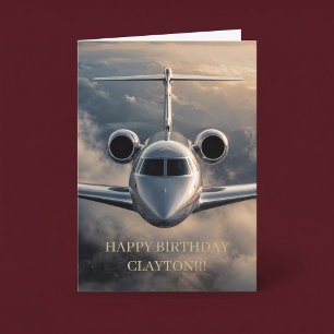 Executive Private Jet Geburtstag Karte