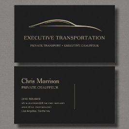 Executive Transport Modern Schwarz & Gold Visitenkarte