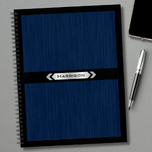 Exekutiv Navy Blau Silber Professionelles Notizbuc Notizbuch