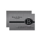 Exekutive Black Brush Stahl Monogramm
