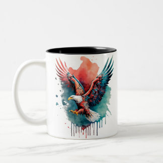 Exemplar von Be Eagle, fliegen, lustig Zweifarbige Tasse