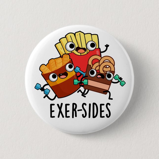 Exer-sides Lustiger Trainingswitz  Button (Vorderseite)