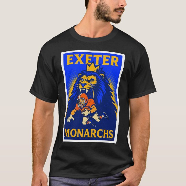 EXETER, CA MONARCHS CLASSIC FOOTBALL T-SHIRT. T-Shirt (Vorderseite)