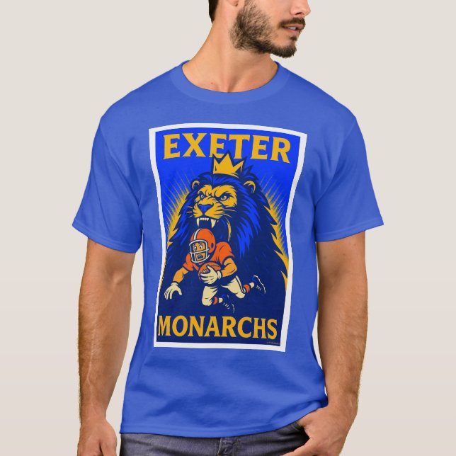 EXETER, CA MONARCHS CLASSIC FOOTBALL T-SHIRT. T-Shirt (Vorderseite)