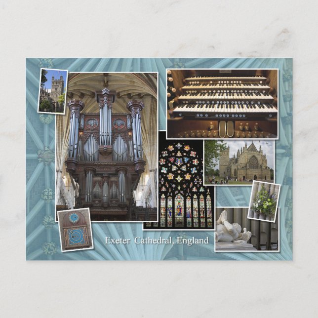 Exeter Cathedral montage England, Postkarte (Vorderseite)