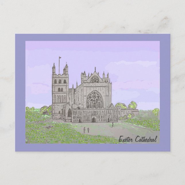 Exeter Cathedral Postkarte (Vorderseite)