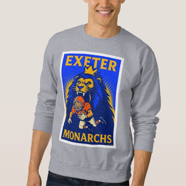 Exeter Monarchs klassisches Sweatshirt. Sweatshirt (Vorderseite)