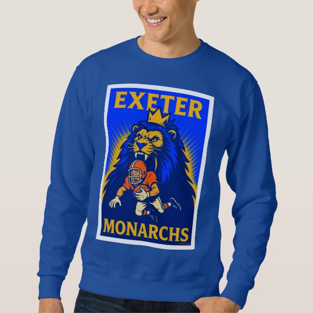 Exeter Monarchs klassisches Sweatshirt. Sweatshirt (Vorderseite)