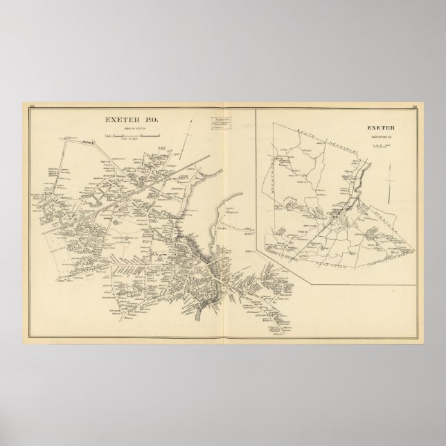 Exeter PO, Stadt Exeter Poster (Vorne)