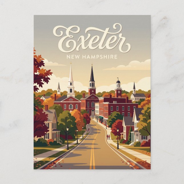 Exeter USA Postkarte (Vorderseite)