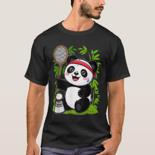 Exhausted Badminton Panda - Funny Niedlich Shuttle T-Shirt