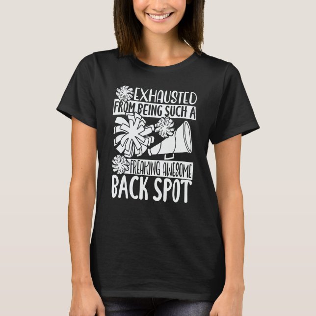 Exhausted From Being Freaking Awesome Back Spot Ch T-Shirt (Vorderseite)