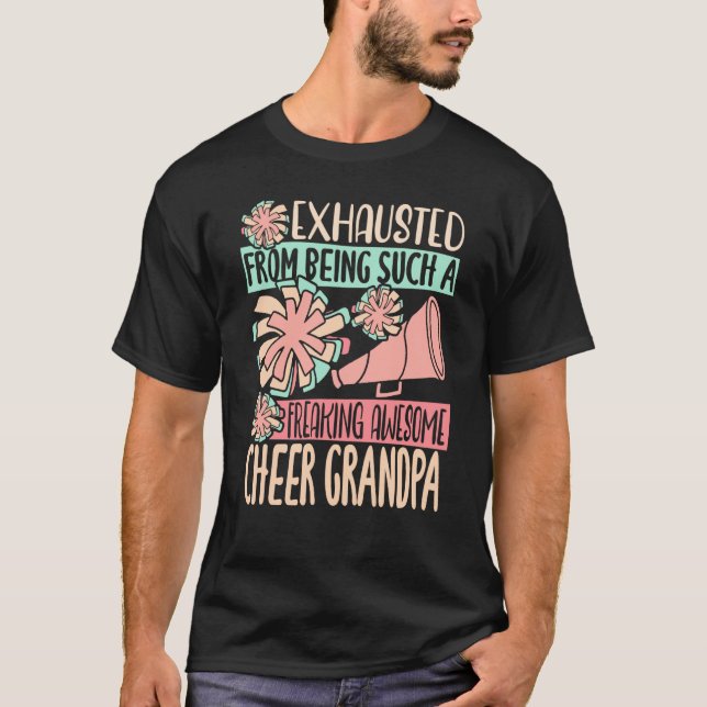 Exhausted From Being Such A Freaking Awesome Cheer T-Shirt (Vorderseite)