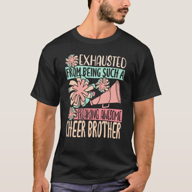Exhausted From Being Such A Freaking Awesome Cheer T-Shirt (Vorderseite)