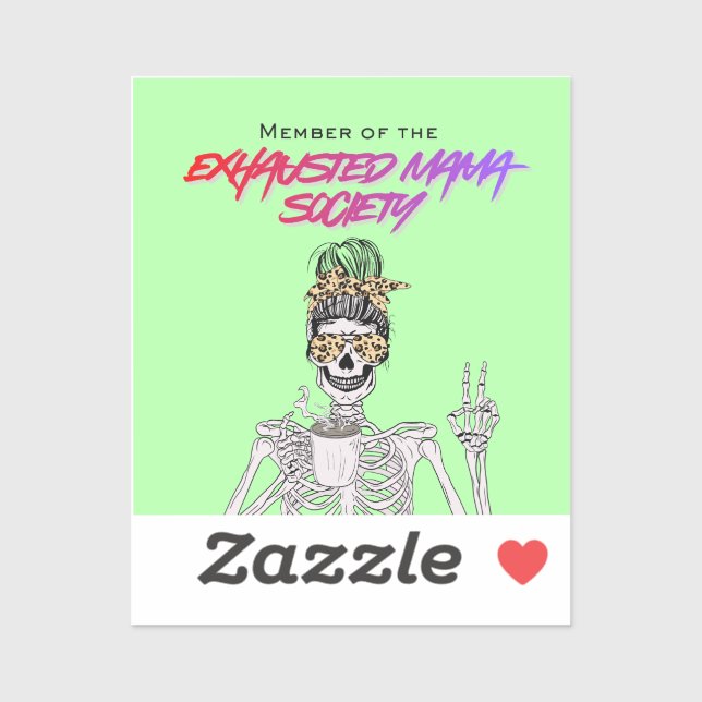 Exhausted Moms Club - Sticker (Blatt)