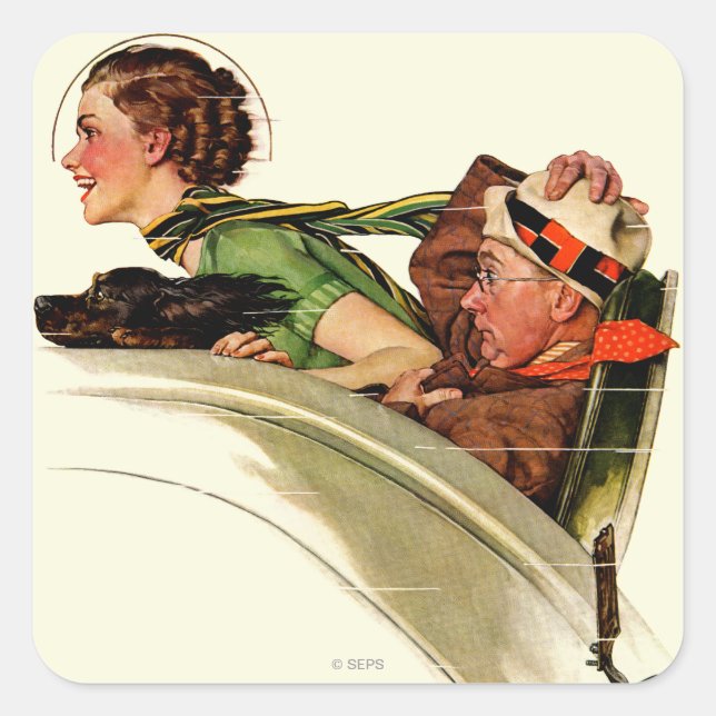 Exhilaration Quadratischer Aufkleber (Vorderseite)