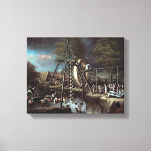 Exhumierung des Mastodon, 1806 Leinwanddruck