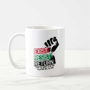 Exist Resist Rückkehr Palästina wird frei sein Kaffeetasse