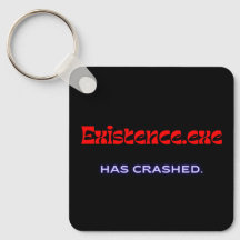 Existence.exe | Existentieller Glitch Metal Anhäng
