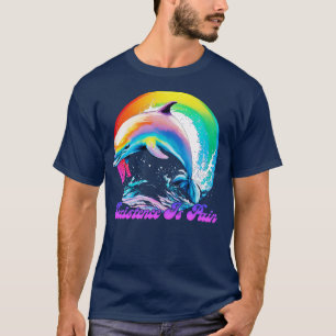 Existenz ist schmerzhaft Niedliche Delphin-Design T-Shirt