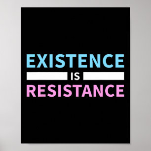 Existenz ist Widerstand Trans Rights LGBT Pride T Poster
