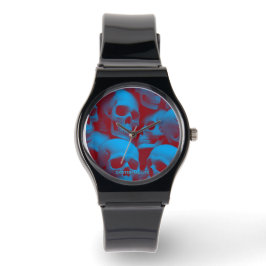 EXISTENZIAL LITE Skulls 1b Silicone Strap Unisex Armbanduhr