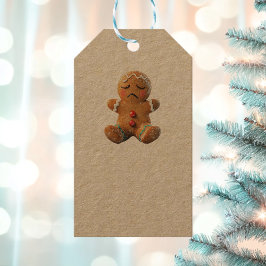 Existenzielle Gingerbrot-Cookie-Kraft-Gift-Tags Geschenkanhänger