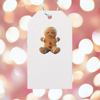 Existenzielle Gingerbrot Cookie White Gift Tags Geschenkanhänger