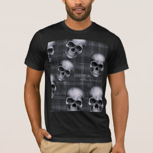 EXISTENZIELLE LITE-Skulpturen auf Tartan 1b T-Shirt