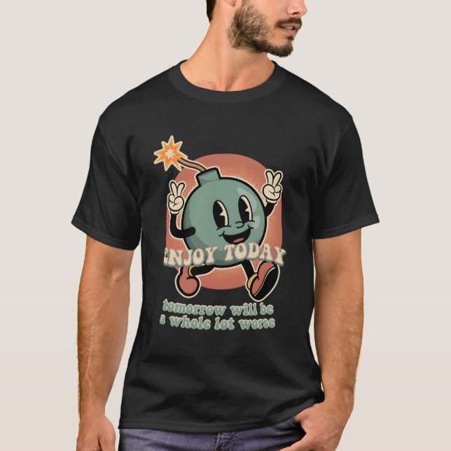 Existenzieller Dread Coon Bomb Grenade Nihilismus T-Shirt (Vorderseite)