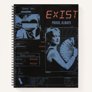 Existieren Stolz LGBTQ+ Modern Brutalismus Notizbuch