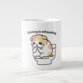 Existing Is Exhausting Funny Coffee Mug Jumbo-Tasse
