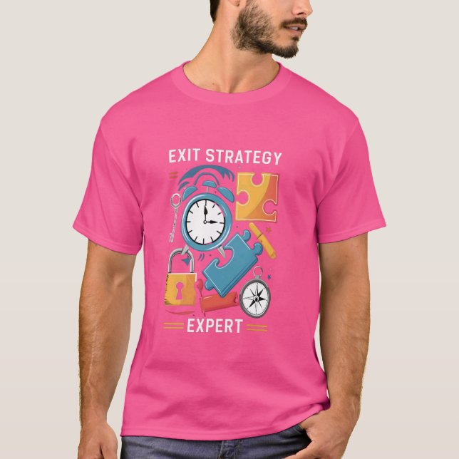 Exit-Strategie Experte Exit Game Escape Room T-Shirt (Vorderseite)