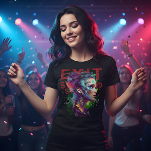 Exit System T-Shirt – Nutze Kunst, Nicht Flucht Tri-Blend Shirt