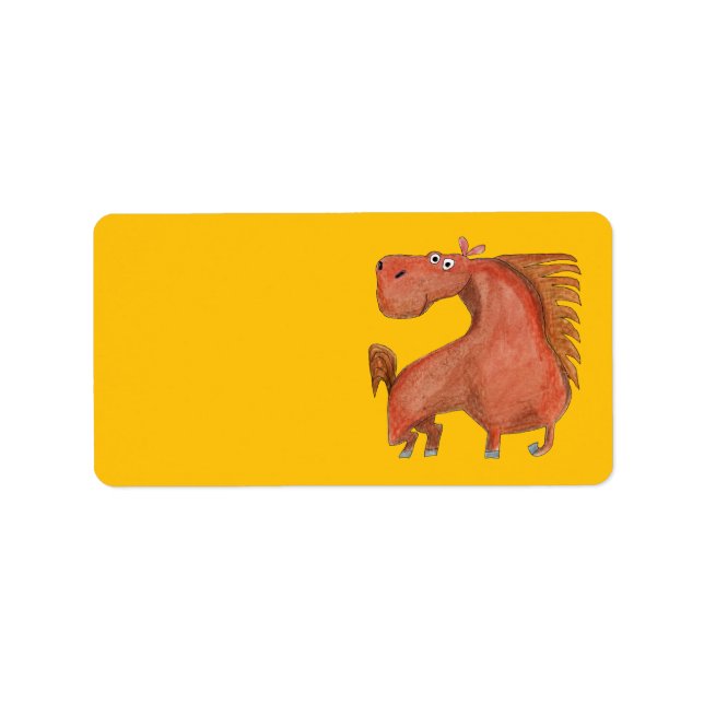 Exited Horse Adressaufkleber (Vorne)
