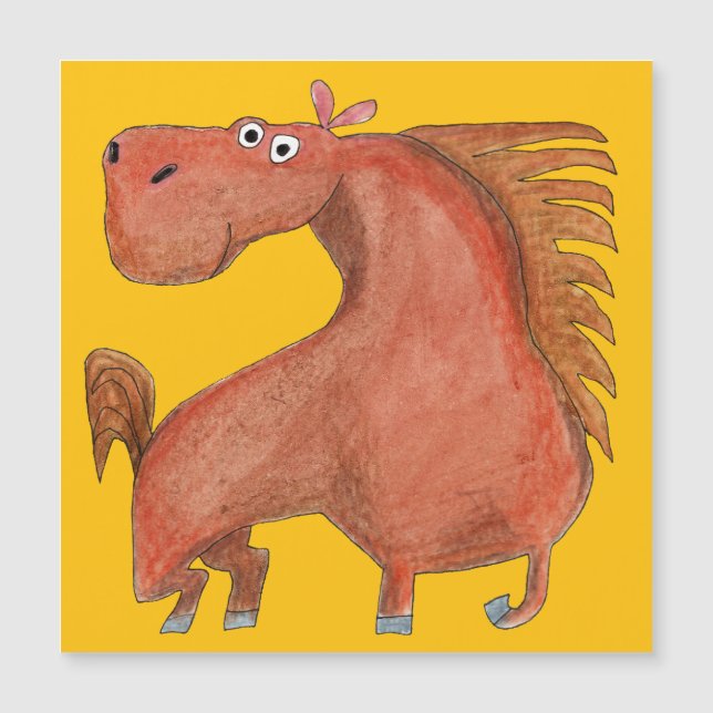 Exited Horse Magnetkarte (Vorderseite)