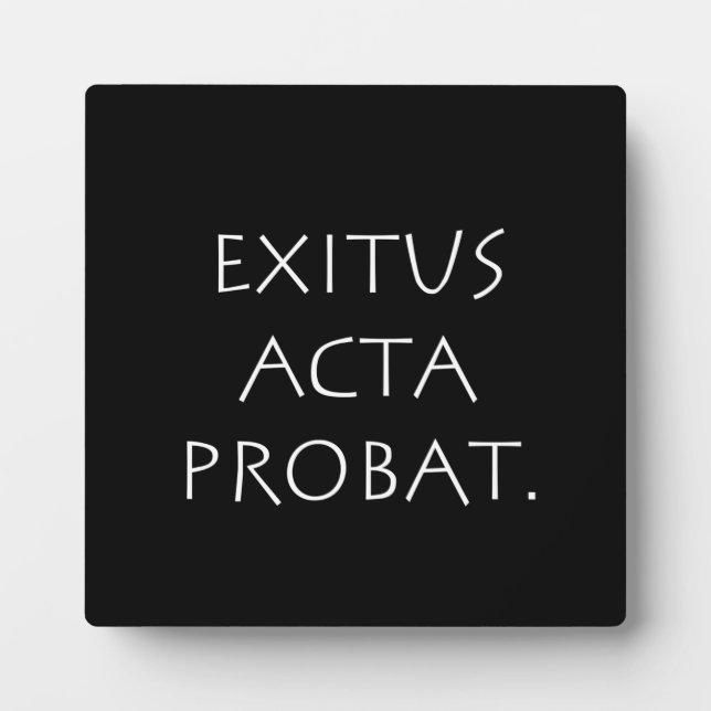 Exitus Acta Probat Fotoplatte (Vorderseite)