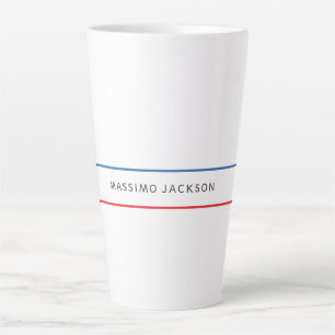 Exklusiv Persönlich Modern Blau Rot Weiß Milchtasse