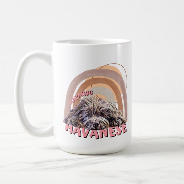 Exklusive HavaHug Havanese, Schokolade, Hund Lover Kaffeetasse (Links)