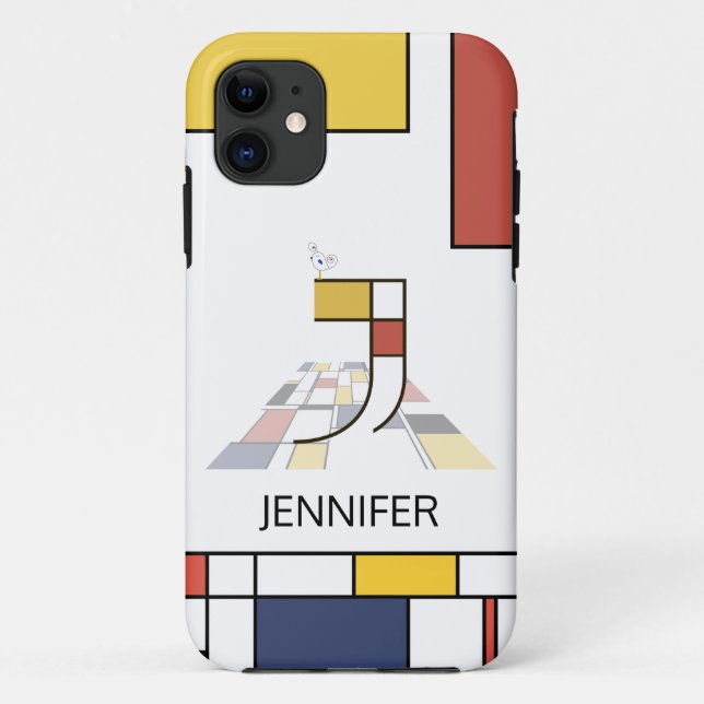 Exklusive Neoplastik Art Monogram. Buchstabe J Case-Mate iPhone Hülle (Rückseite)