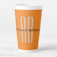 Exklusive Orange Initials Monogram Modern