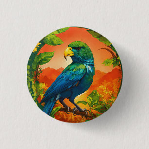 Exklusive Parrot Design Round Button - Vibranding 
