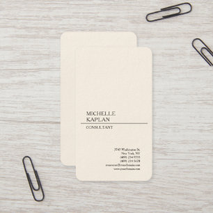 Exklusive Signature-Creme modern professionell Visitenkarte