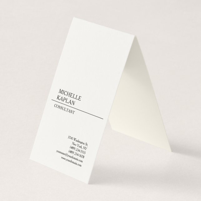 Exklusive Signature-Creme modern professionell Visitenkarten (Vorderseite)