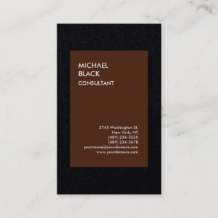 Exklusive Special Black Brown Moderne Minimalistis Visitenkarte