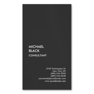 Exklusive Special Black Einzigartig Moderne Minima Magnetische Visitenkarte