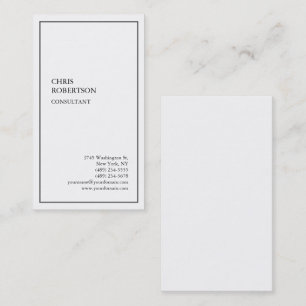 Exklusive Special Gray Border White Moderne einzig Visitenkarte